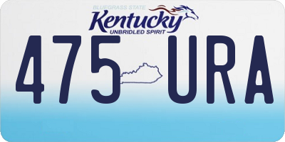 KY license plate 475URA