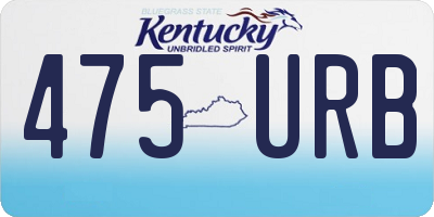 KY license plate 475URB