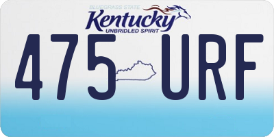 KY license plate 475URF