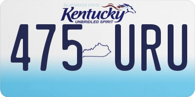KY license plate 475URU