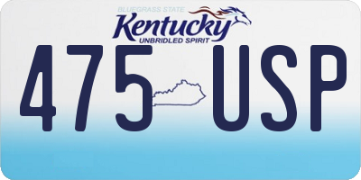 KY license plate 475USP