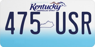 KY license plate 475USR