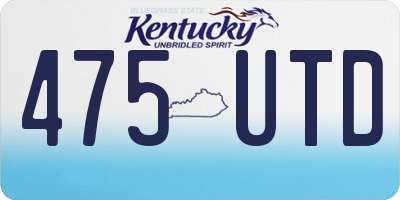 KY license plate 475UTD