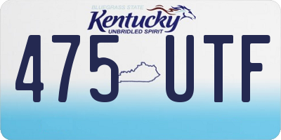 KY license plate 475UTF