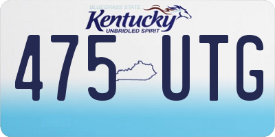 KY license plate 475UTG