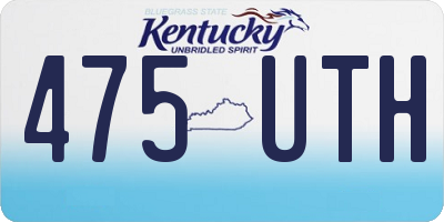 KY license plate 475UTH