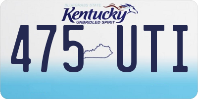 KY license plate 475UTI