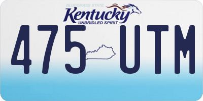 KY license plate 475UTM