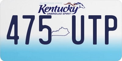 KY license plate 475UTP