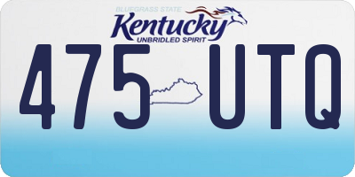 KY license plate 475UTQ