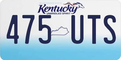 KY license plate 475UTS