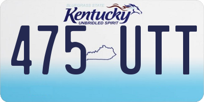 KY license plate 475UTT