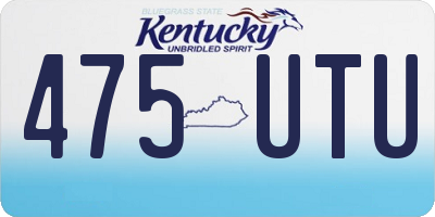 KY license plate 475UTU