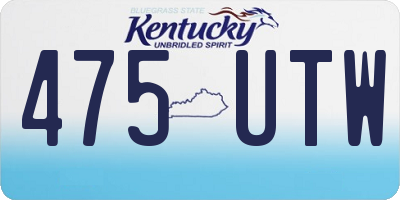 KY license plate 475UTW