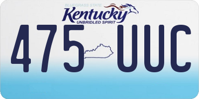 KY license plate 475UUC