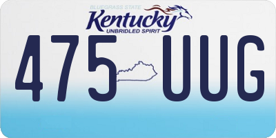 KY license plate 475UUG