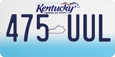 KY license plate 475UUL