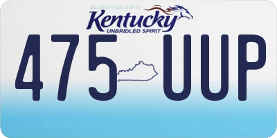 KY license plate 475UUP