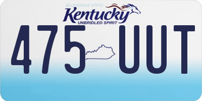 KY license plate 475UUT