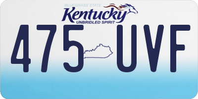 KY license plate 475UVF
