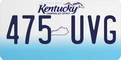 KY license plate 475UVG