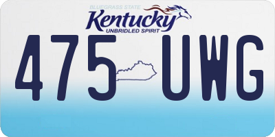 KY license plate 475UWG