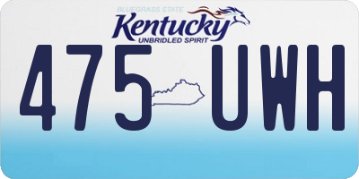 KY license plate 475UWH
