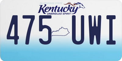 KY license plate 475UWI