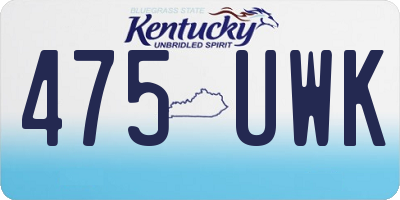 KY license plate 475UWK