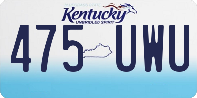 KY license plate 475UWU