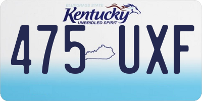 KY license plate 475UXF