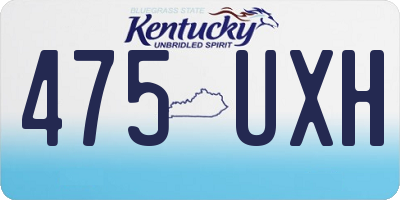 KY license plate 475UXH