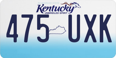 KY license plate 475UXK