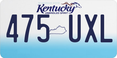 KY license plate 475UXL