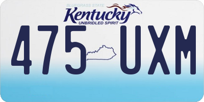 KY license plate 475UXM