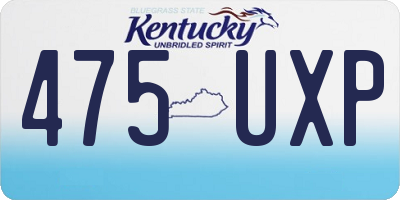 KY license plate 475UXP