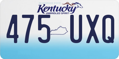 KY license plate 475UXQ