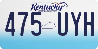 KY license plate 475UYH