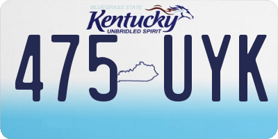 KY license plate 475UYK