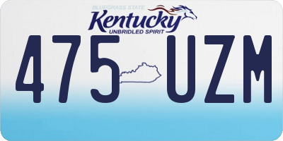 KY license plate 475UZM