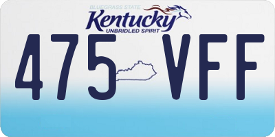 KY license plate 475VFF
