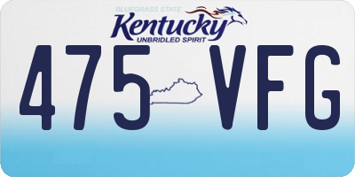 KY license plate 475VFG