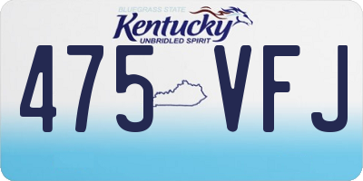 KY license plate 475VFJ