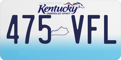 KY license plate 475VFL