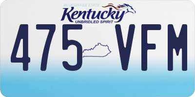 KY license plate 475VFM