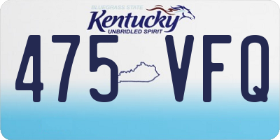 KY license plate 475VFQ