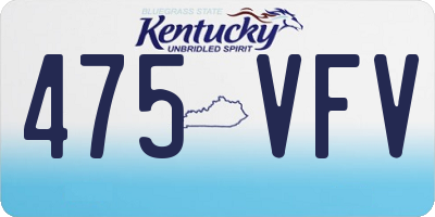 KY license plate 475VFV
