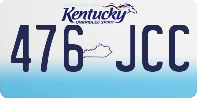 KY license plate 476JCC