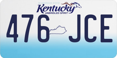 KY license plate 476JCE