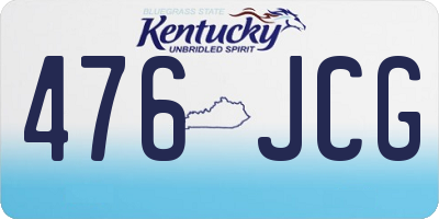 KY license plate 476JCG